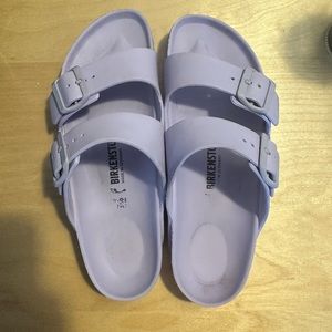 Purple lightly worn Birkenstocks